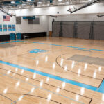 Ankunft in den USA cosby high school gym floor